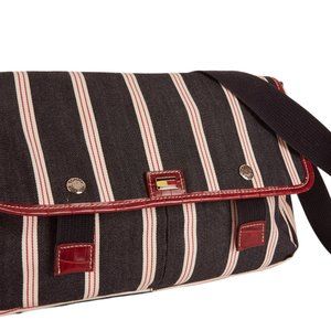 🍋3 for $20🍋 TOMMY HILFIGER Y2K Striped Red and Navy Canvas Bag